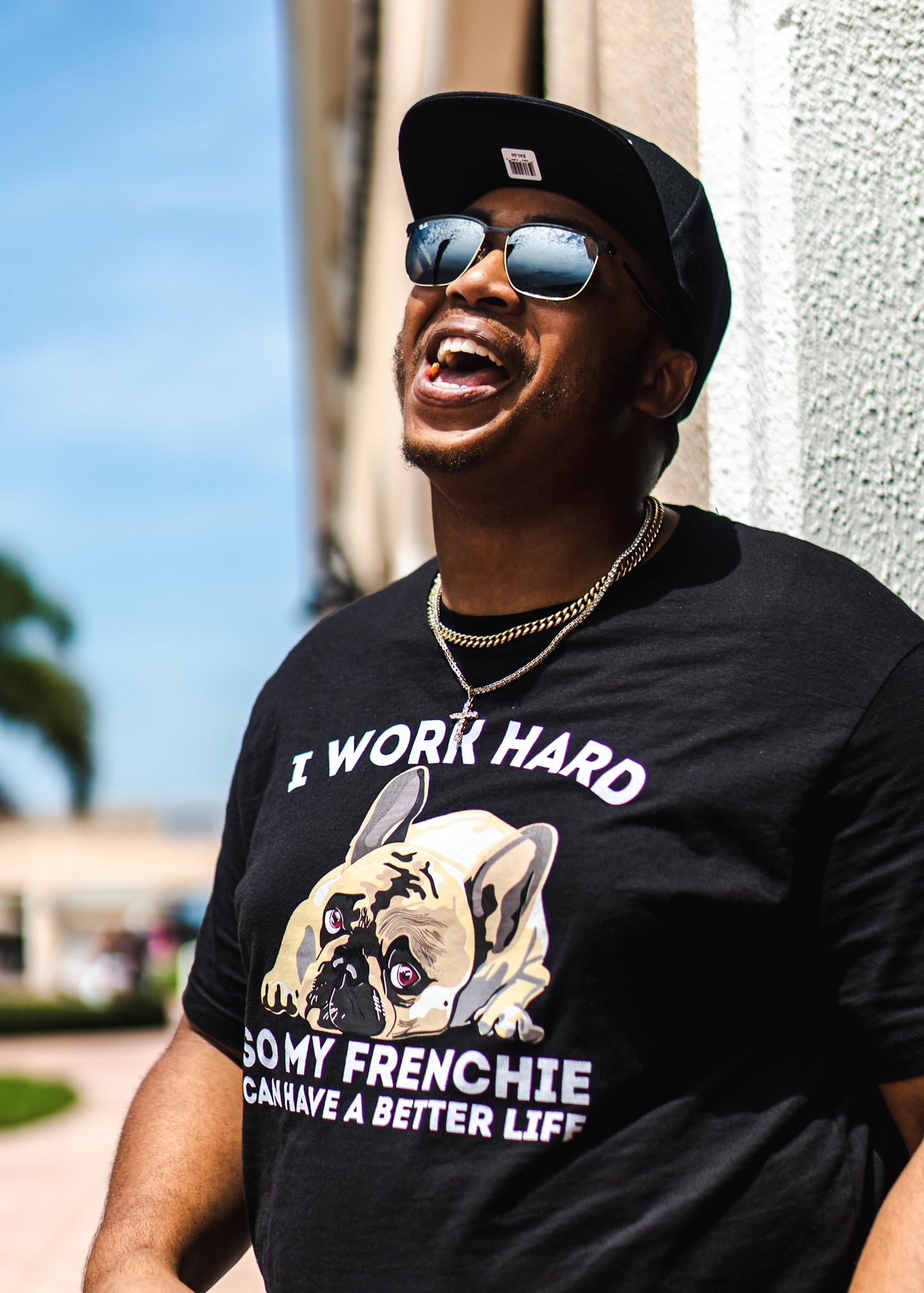 Work Hard Frenchie shirt (black)
